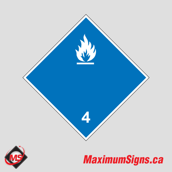 Class 4.3 Water Reactive Substances Maximum Signs