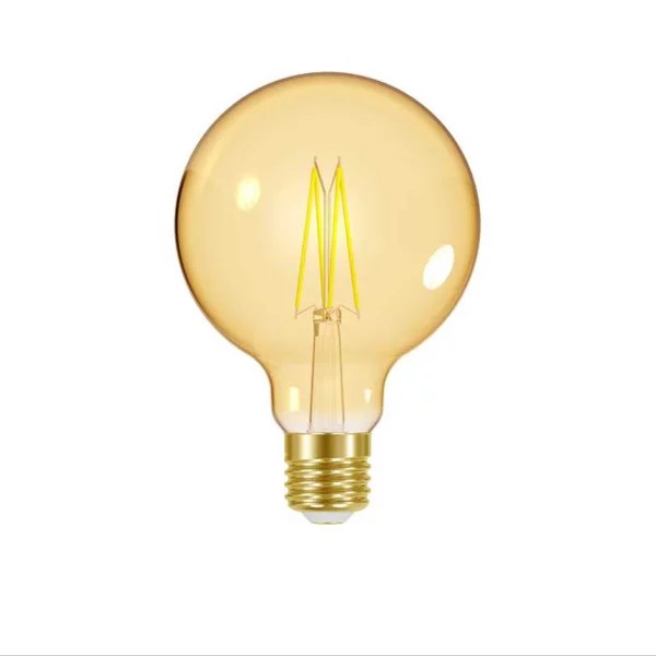 E27 7.5W Large Globe Amber Filament LED Bulb