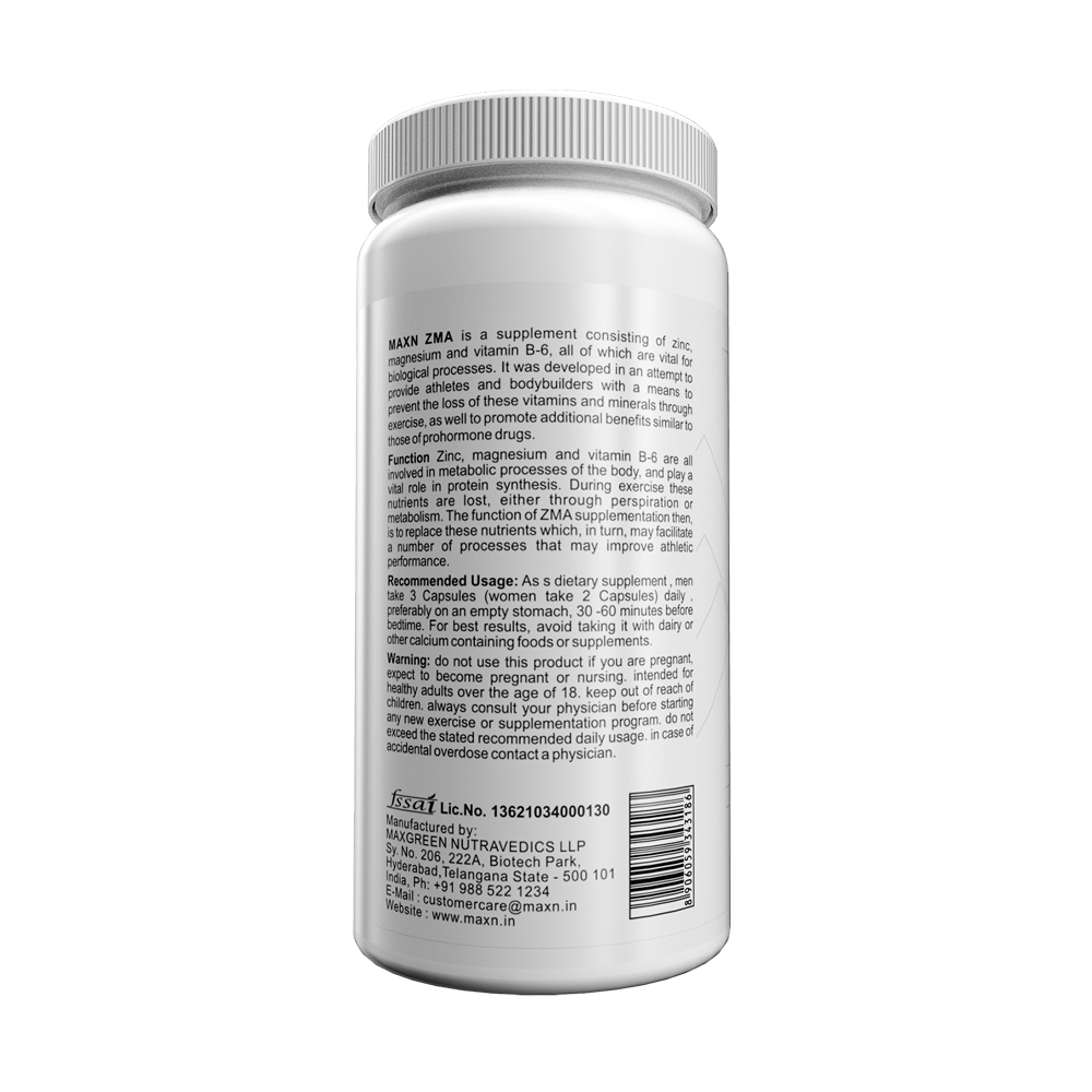 Buy Best ZMA Supplement Online (60 Capsules) Maxn