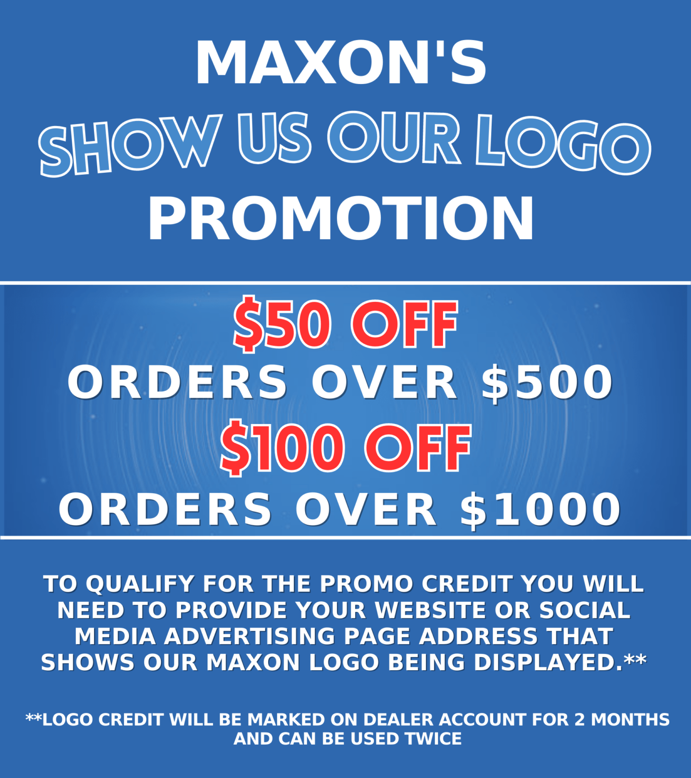 Dealers Promotional Guide Maxon America, Inc.
