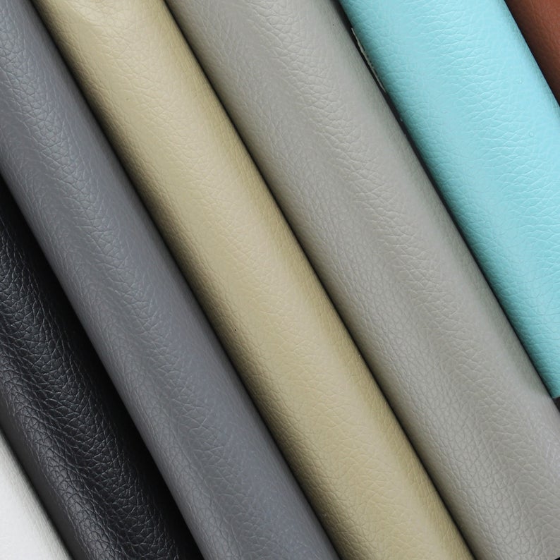 216 x 55inch 6 Yard Faux Leather Fabric Sheets ottomans textile leather