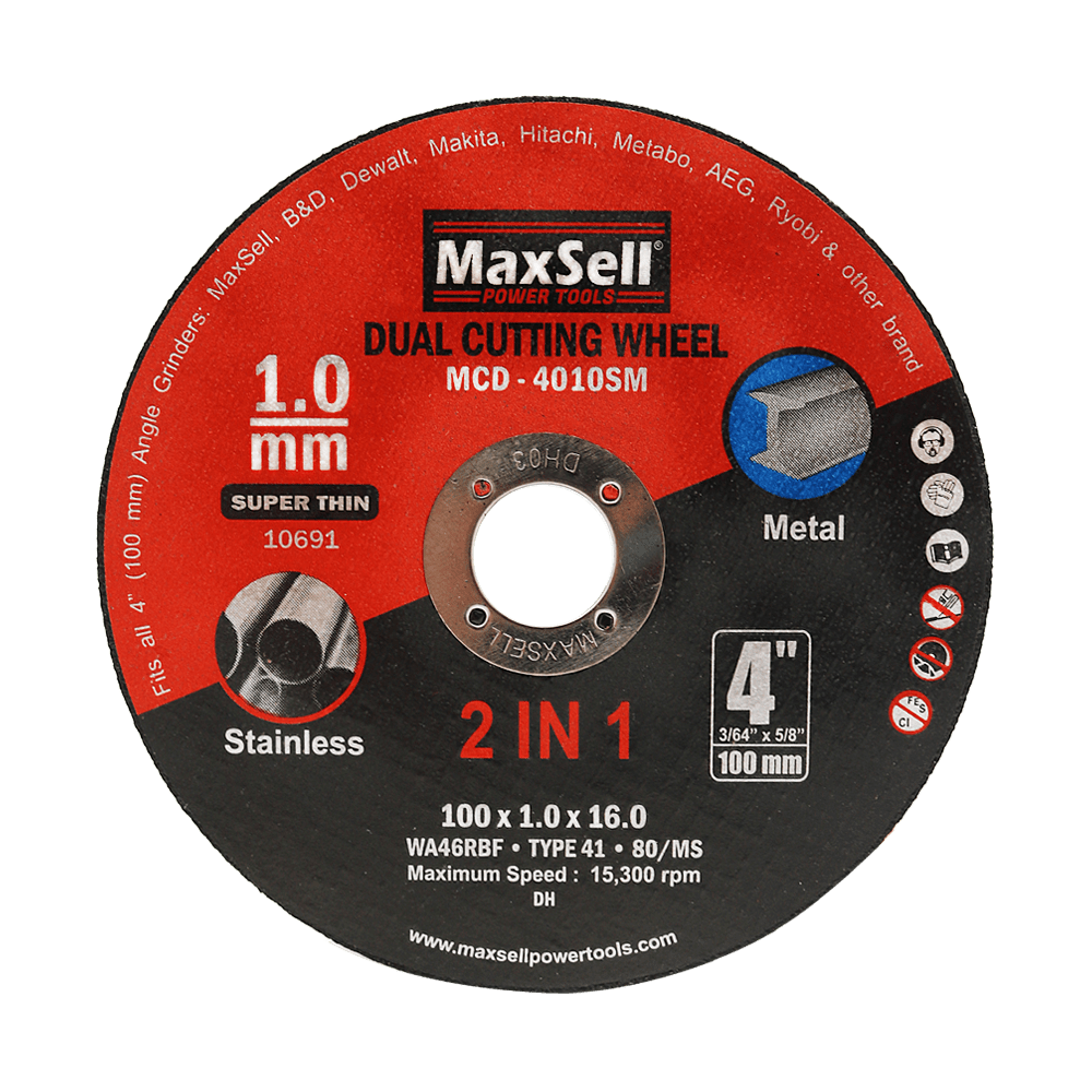 DUAL CUTTING WHEEL (METAL & STAINLESS) Maxsell Powertools