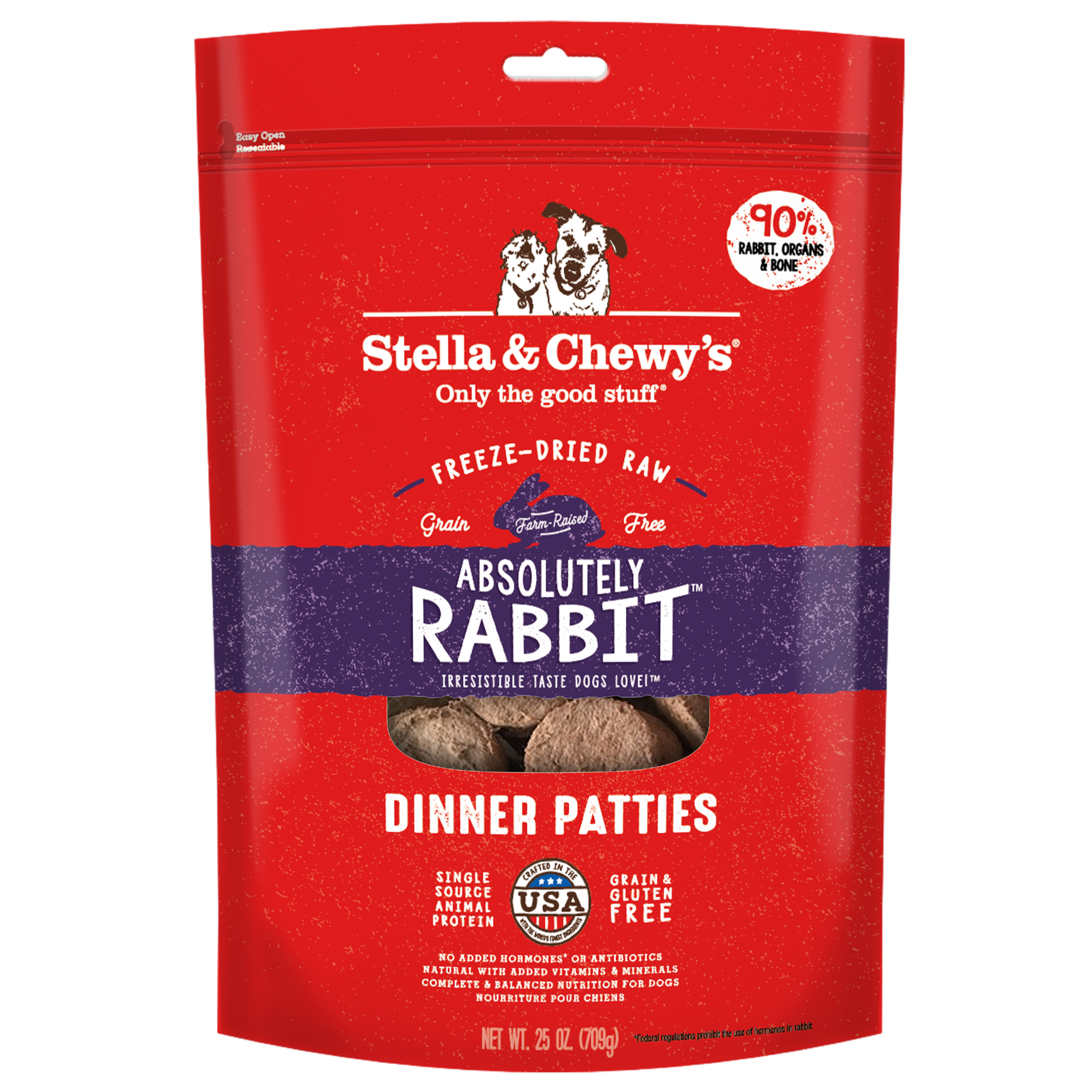 Stella & Chewy Absolutely Rabbit Dinner Patties 25oz Max's Pet Market