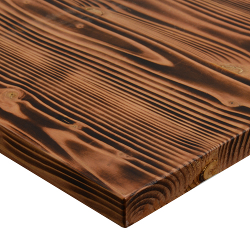 CMTCHDFIR Charred Solid Wood Table Top Maxsun