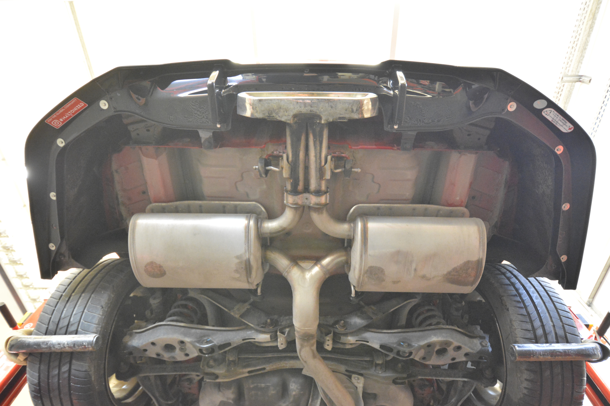 Central Rear Splitter (with vertical bars) Honda Civic SI Mk10 Our