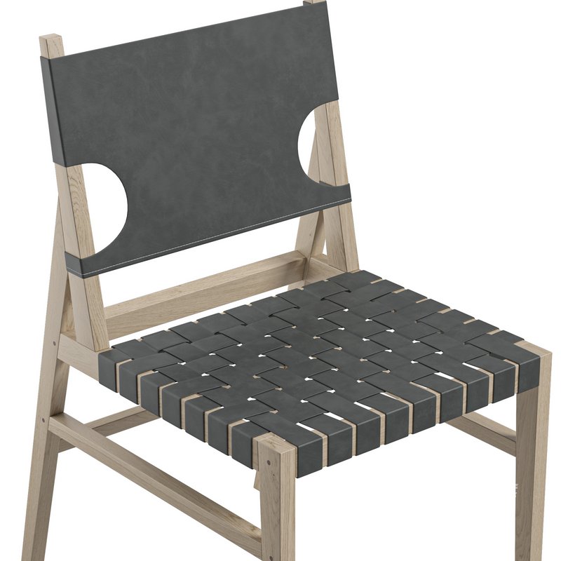 JENSEN LEATHER DINING CHAIR 3d model Download Maxve