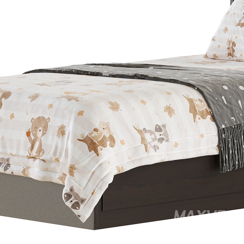 Mainstays Mates Storage Bed with Bookcase Headboard 3d model Download Maxve