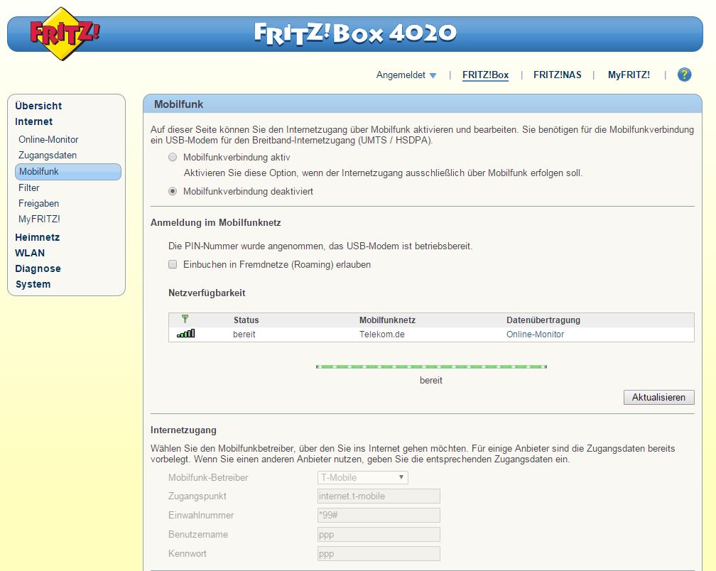 Test AVM FRITZ!Box 4020 WLAN Router maxwireless.de