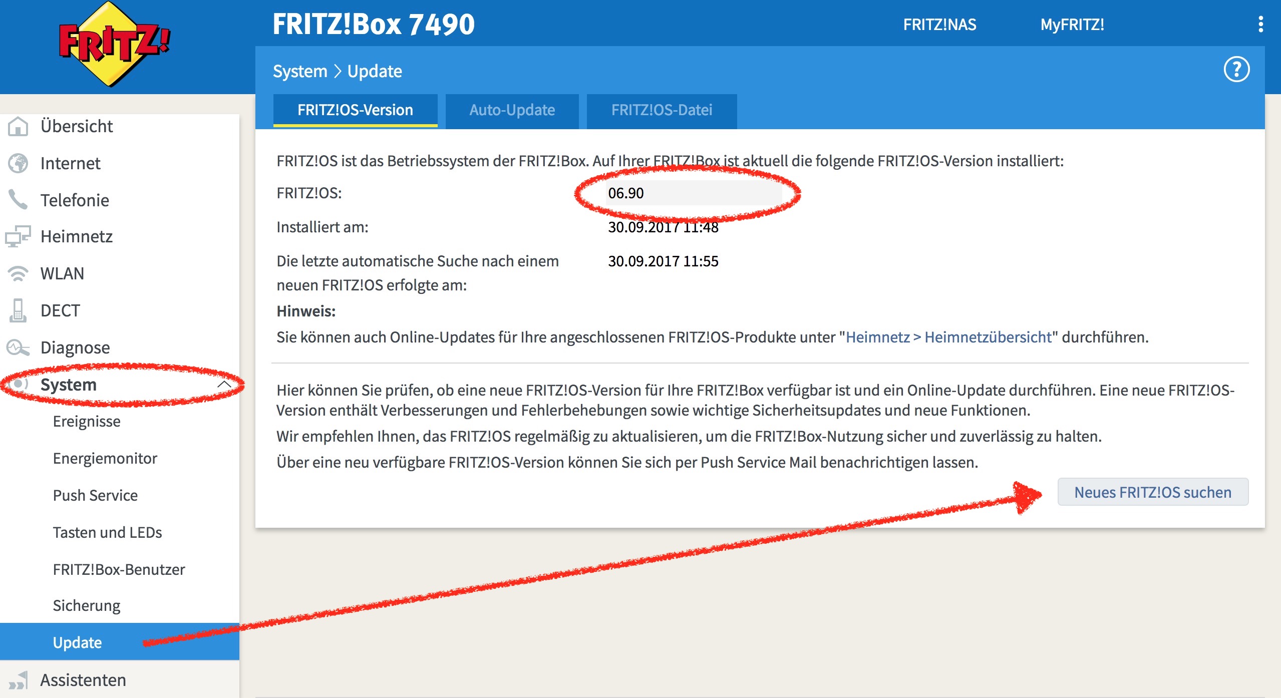 AVM FRITZ!OS 06.90 Update für FRITZ!Box 7490 und 7590 verfügbar