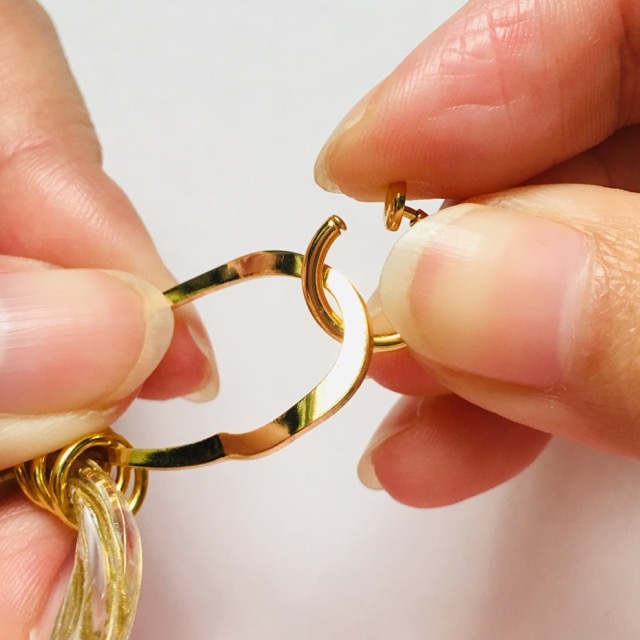 100均アクリルリングとメタルリングのイヤリングの作り方 めいのハンドメイドアクセサリーブログ