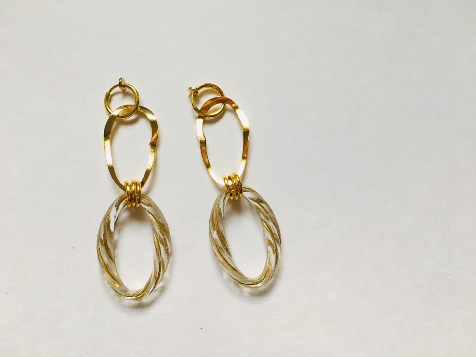 100均アクリルリングとメタルリングのイヤリングの作り方 めいのハンドメイドアクセサリーブログ