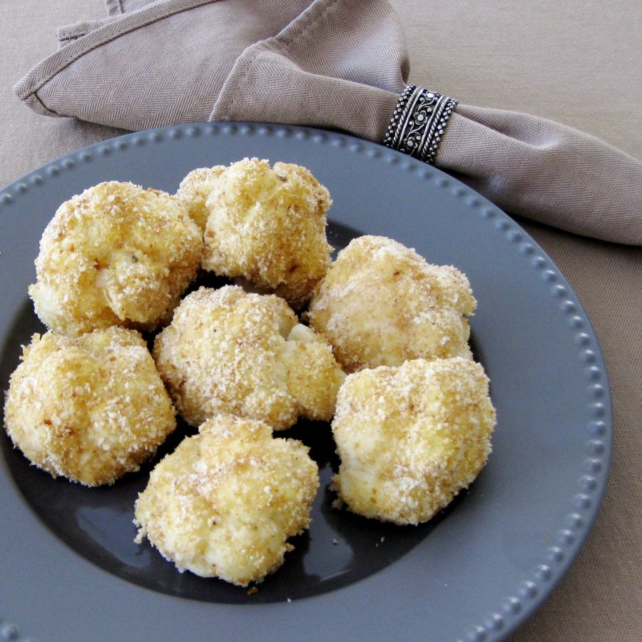 Baked breaded cauliflower