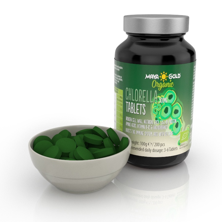 Organic Chlorella Tablets Maya Gold Organic MayaGoldTrading
