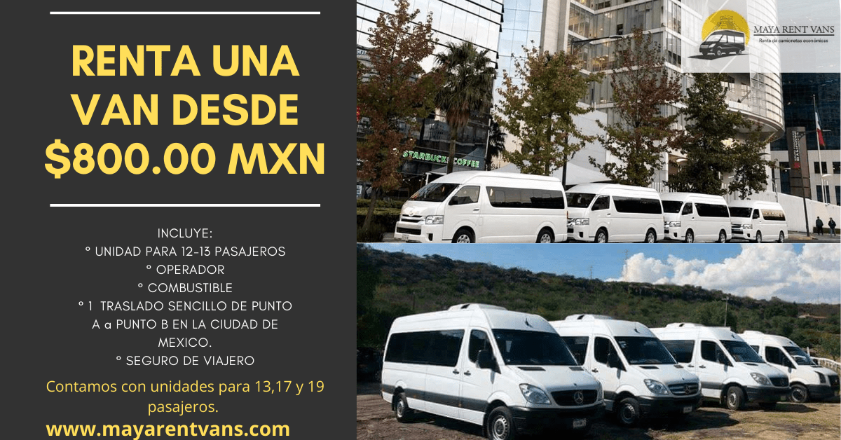 Renta de Económicas Maya Rent Vans