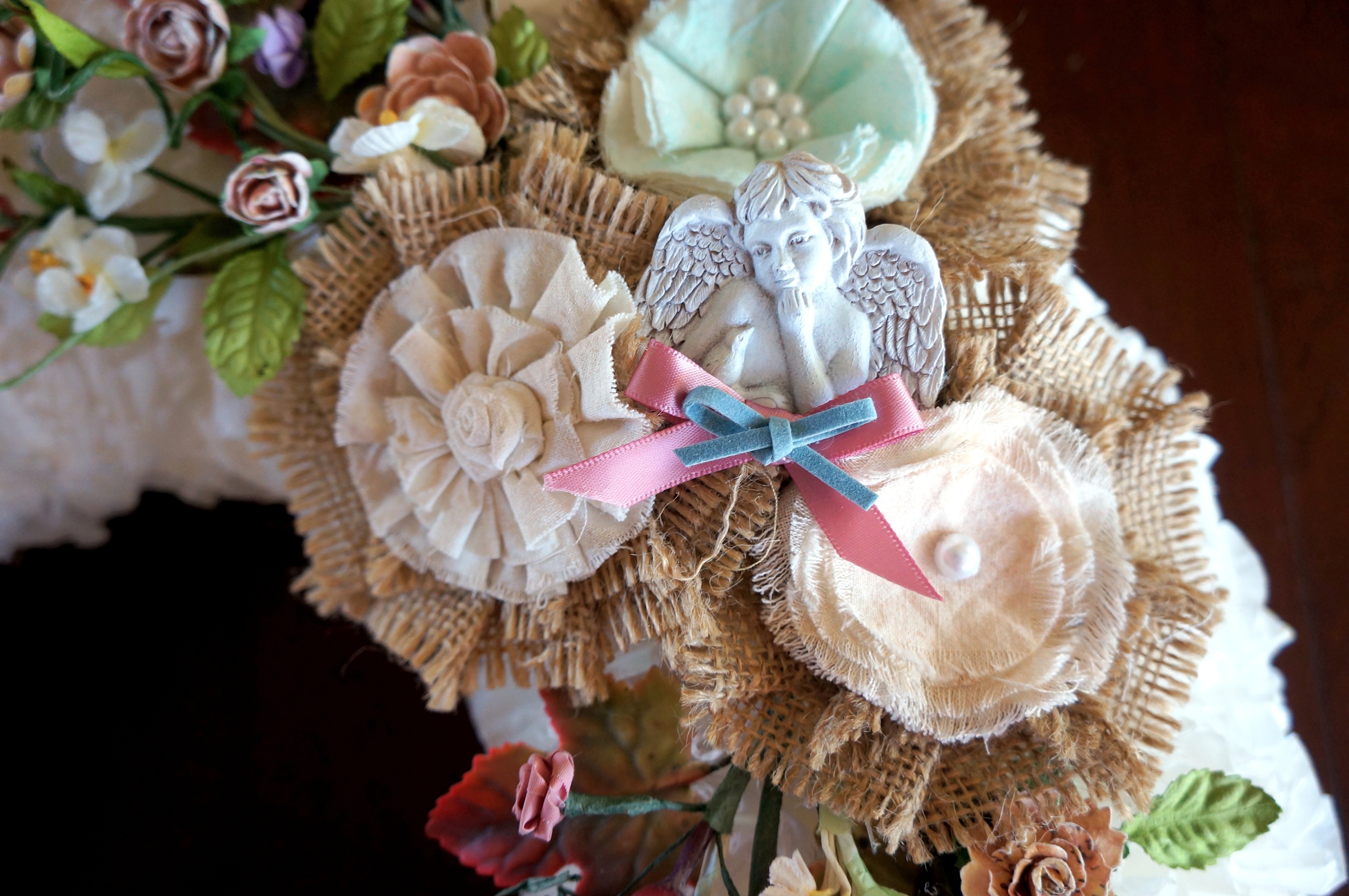 Fun DIY Coffee Filter Wreath Online Ribbon May Arts Ribbon