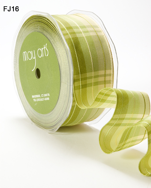 Plaid Wired Ribbon 1.5" Wholesale Ribbon May Arts Ribbon