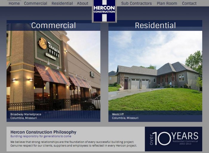 Should I promote my residential and commercial services on the same