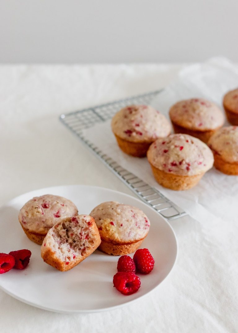 Healthy Raspberry Muffins Recipe (with Almonds) MAY EIGHTY FIVE