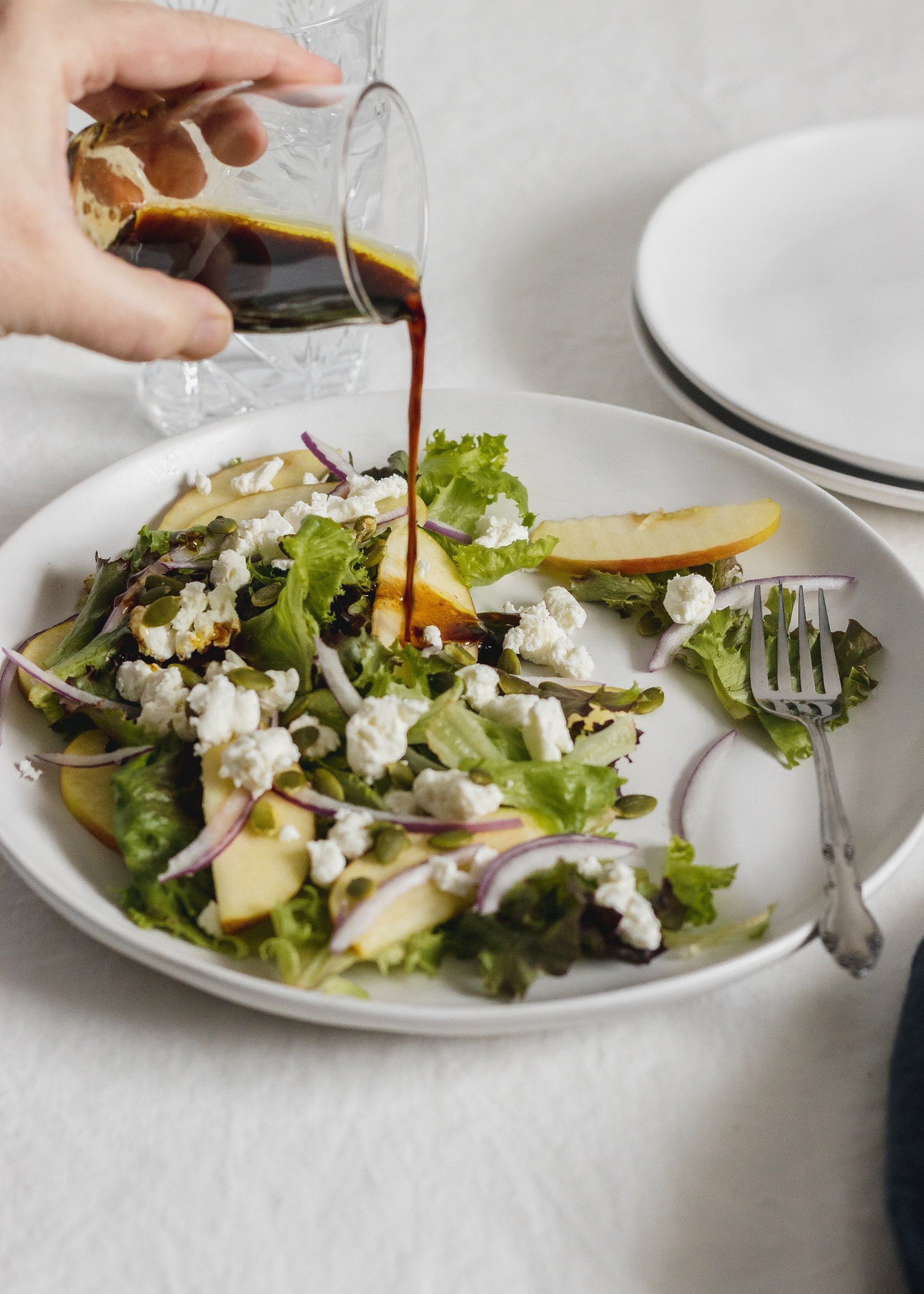Apple and Goat Cheese Salad with a Maple Balsamic Vinaigrette MAY