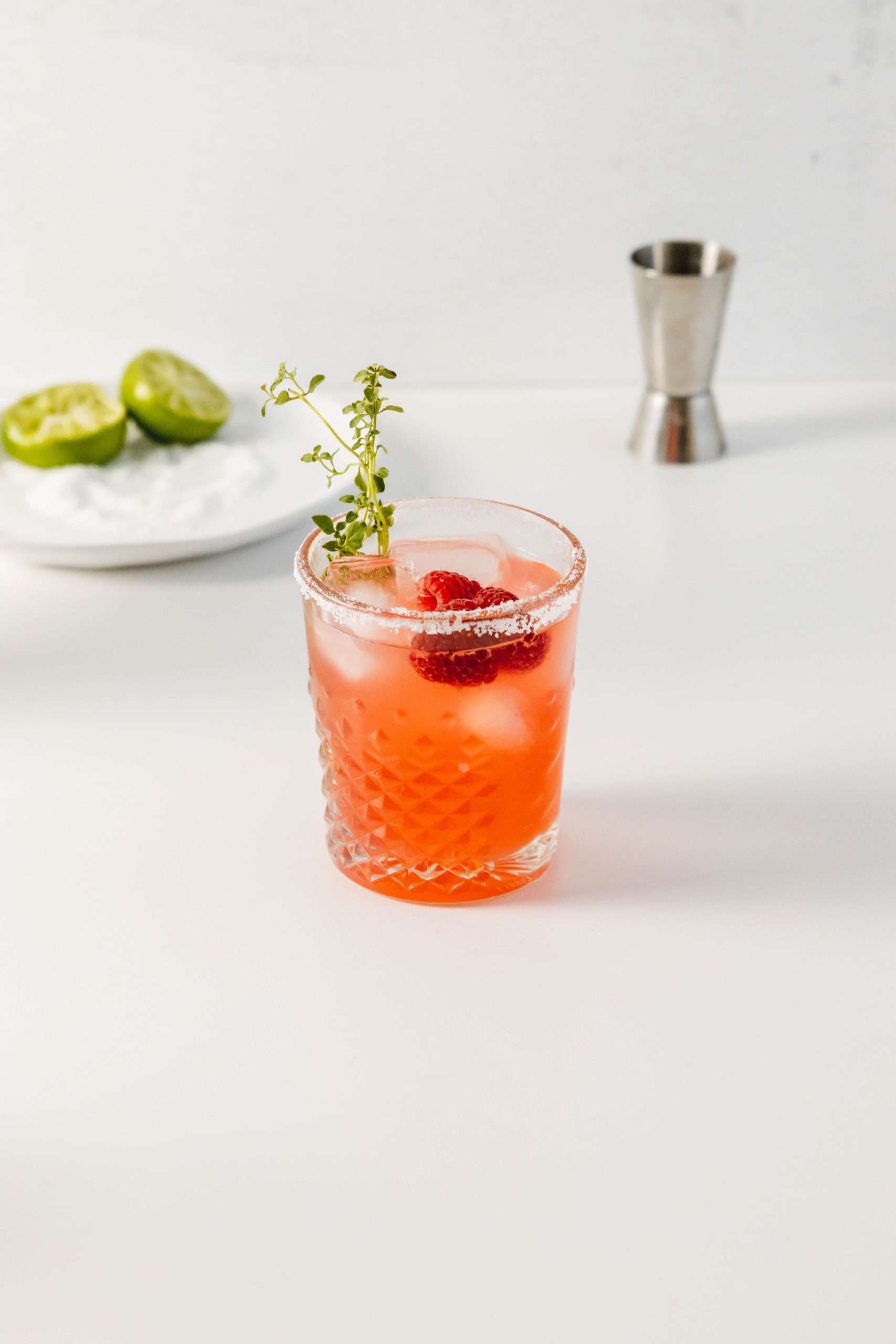 Raspberry Margarita Smash Recipe with Fresh Thyme MAY EIGHTY FIVE