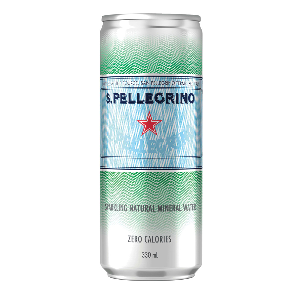 San Pellegrino Sparkling Natural Mineral Water Can 3(8x330ml) Mayers