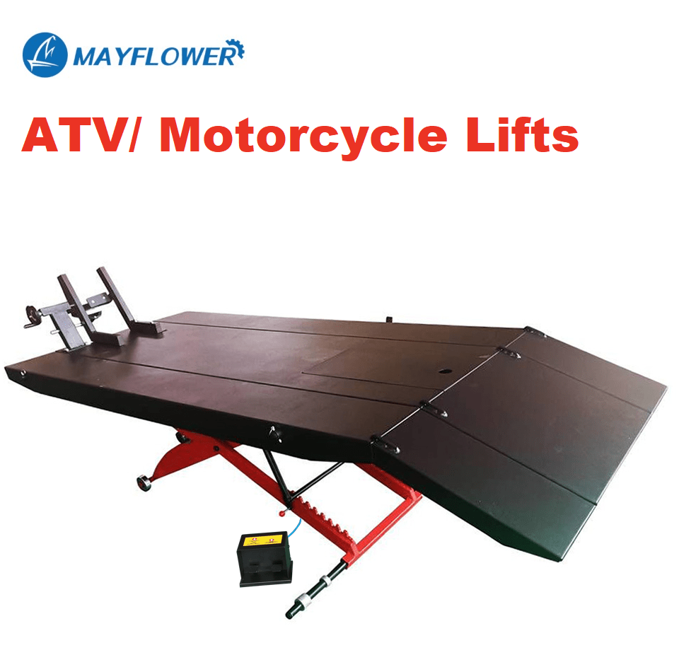 Mayflower Motorcycle Lift ATV Lift Table 1500 LB Air Operated with Side