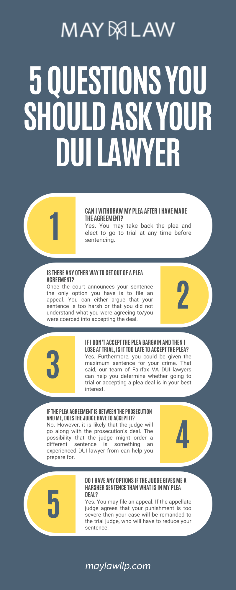 Fairfax DUI lawyer May Law, LLP