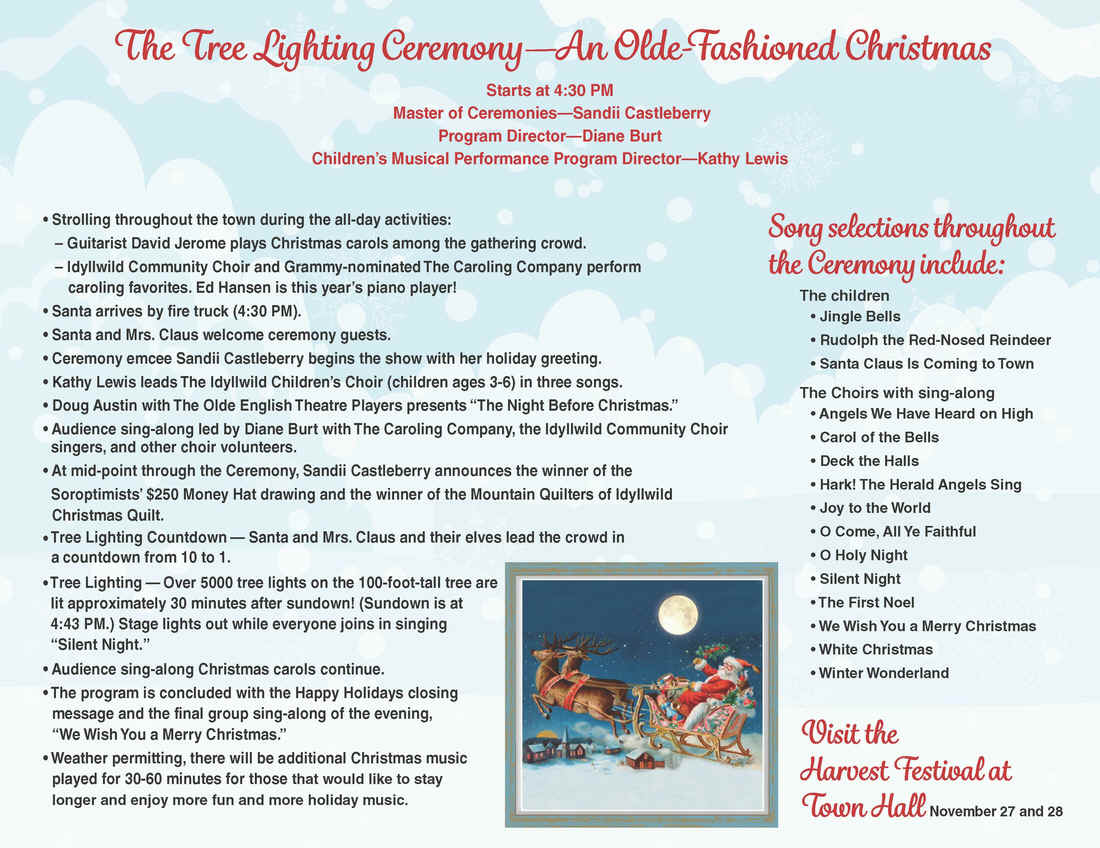 Idyllwild's 55th Annual Christmas Tree Lighting Ceremony November 28