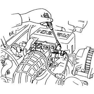 If necessary, turn the throttle sensor adjusting screw-1984-85 fuel