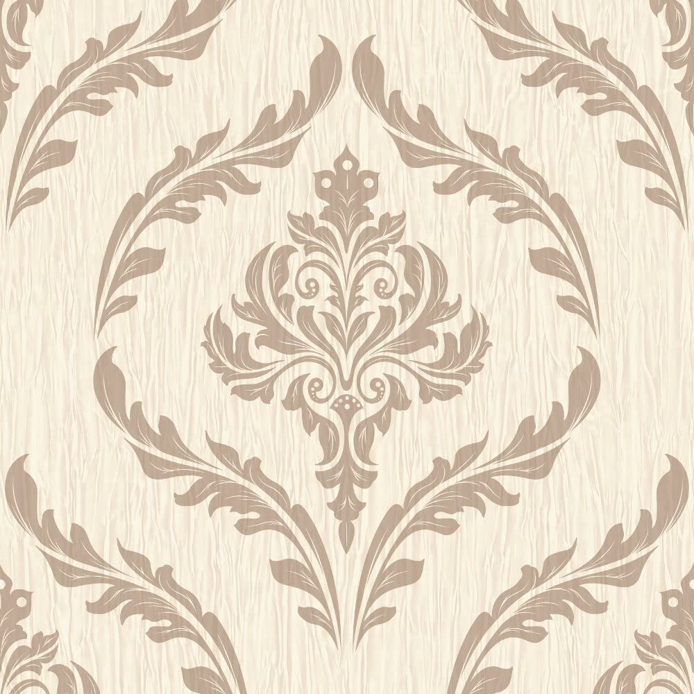 Debona Crystal Damask Wallpaper Ivory/Gold Maz Decor