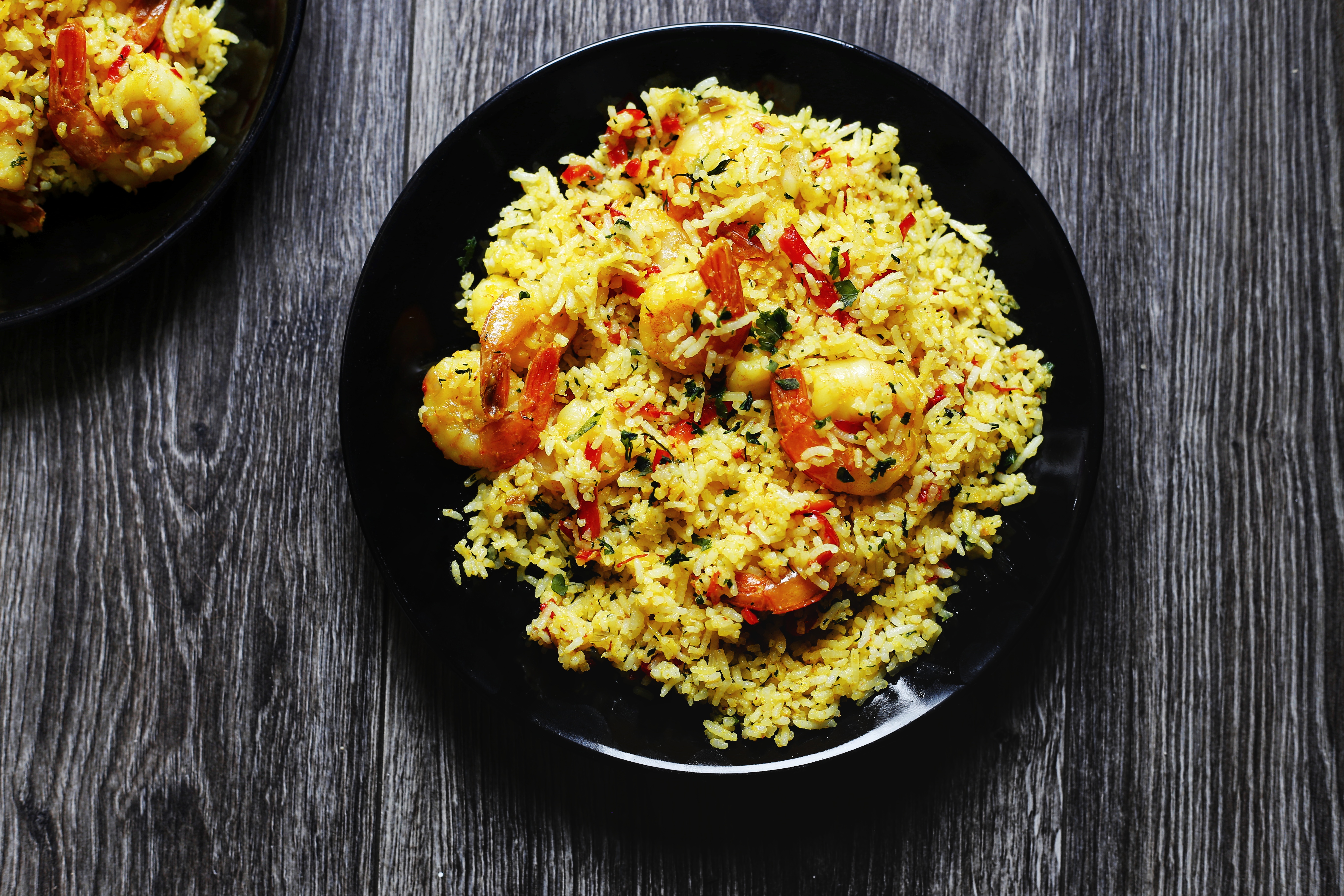 Orez cu creveti, ghimbir si turmeric Mazilique