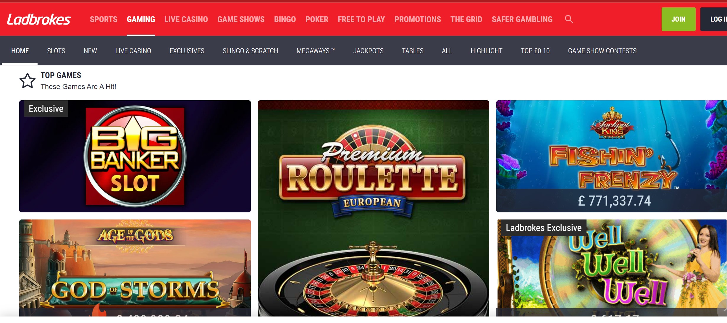 Ladbrokes slots SpaceNews