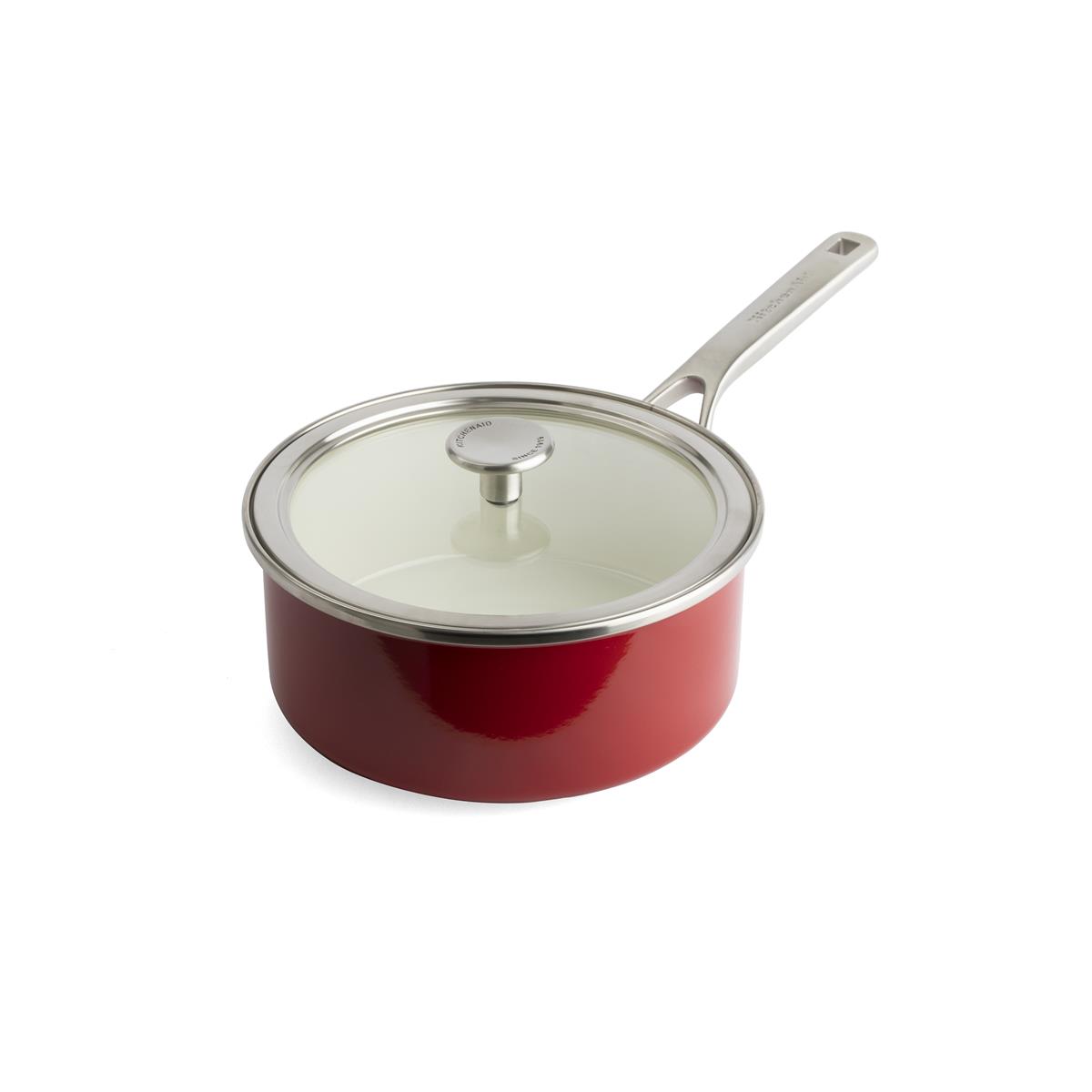KitchenAid Core Enamel Steelpan met deksel 20cm kopen? Shop bij fonQ!