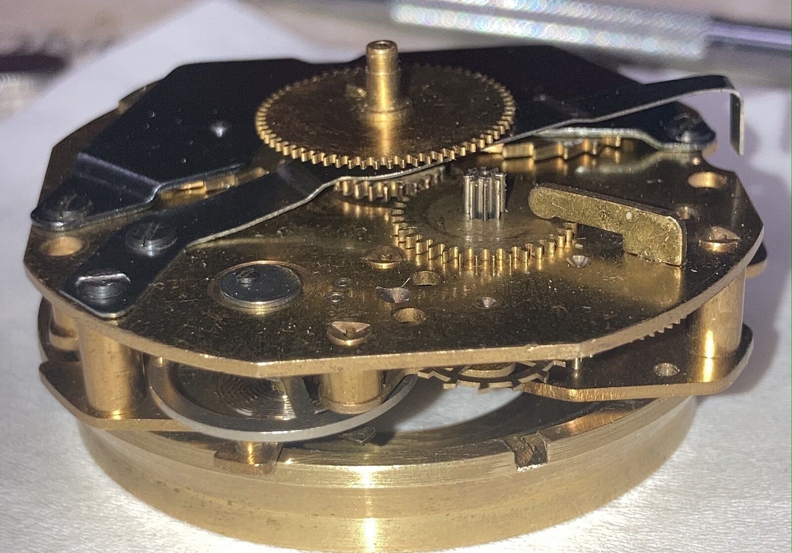 Small Waltham alarm clock made in Germany, ticks, hands don't move