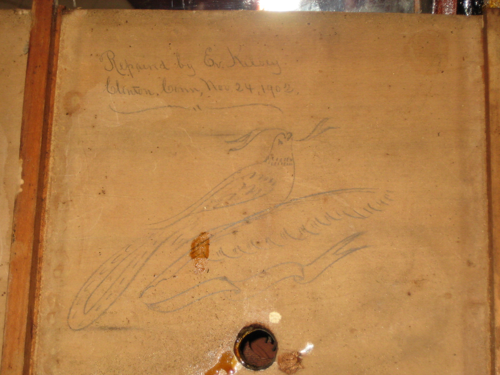 Interesting repair history to Jerome and Darrow pillar and Scroll