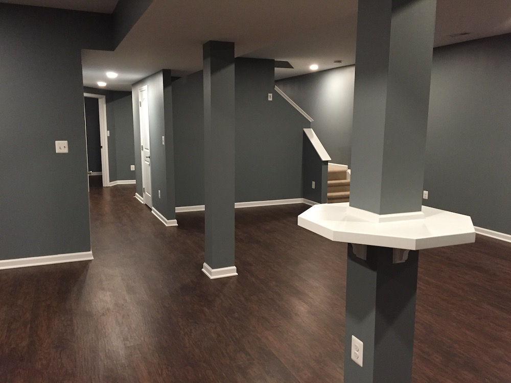 Finished Basement Frederick County Project 9 MB Builders
