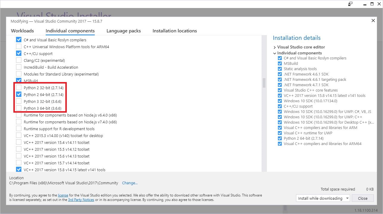 Windows Visual Studio Installation MbientLab