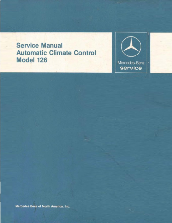 Mercedes-Benz 300Sdl W126 1986-1987 Factory Workshop.