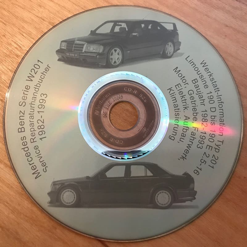 Mercedes Benz W 201 Owner/Service Manual Directory