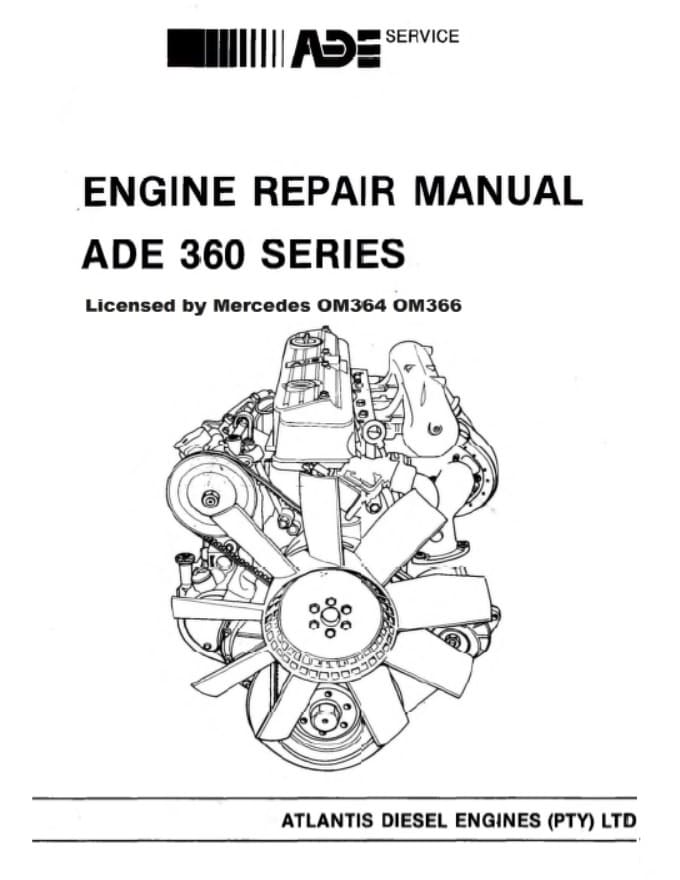 Mercedes Benz OM364 Diesel Engine Service Repair.