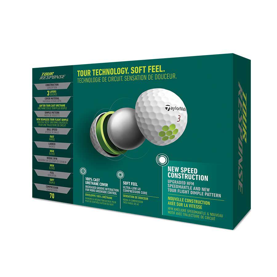 TaylorMade Tour Response Golf Balls White (1 Dozen) MB Performance Golf