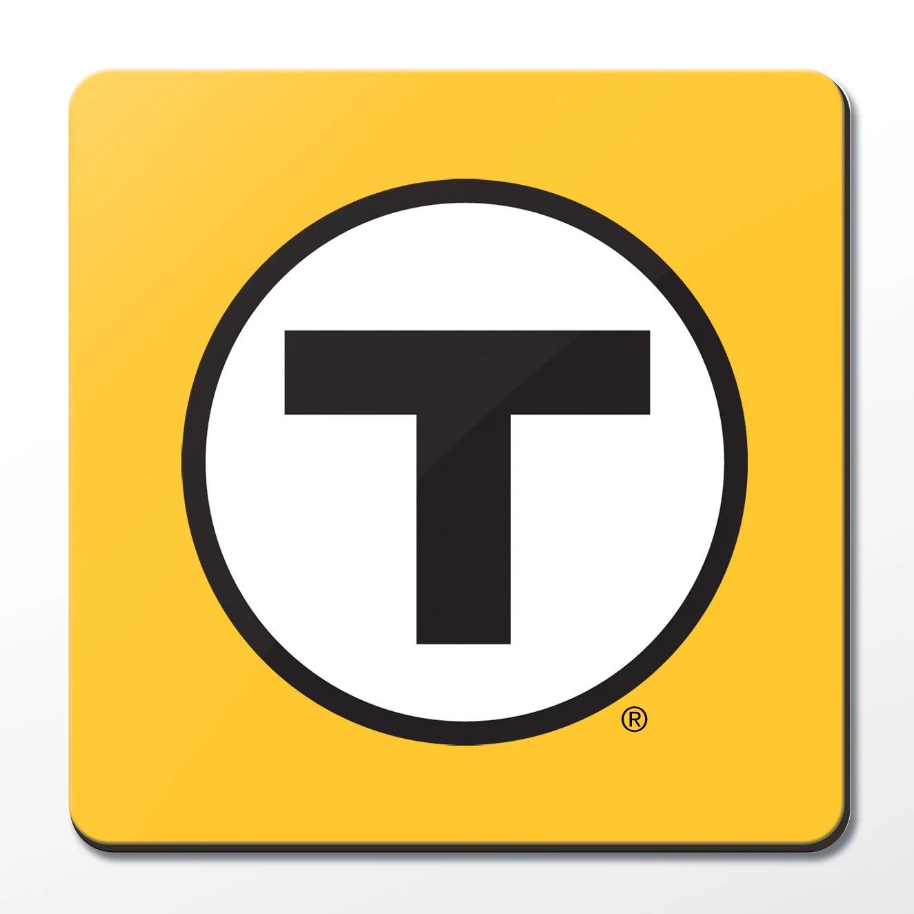 MBTA Bus / The Ride (Yellow) T Logo Coaster MBTAgifts