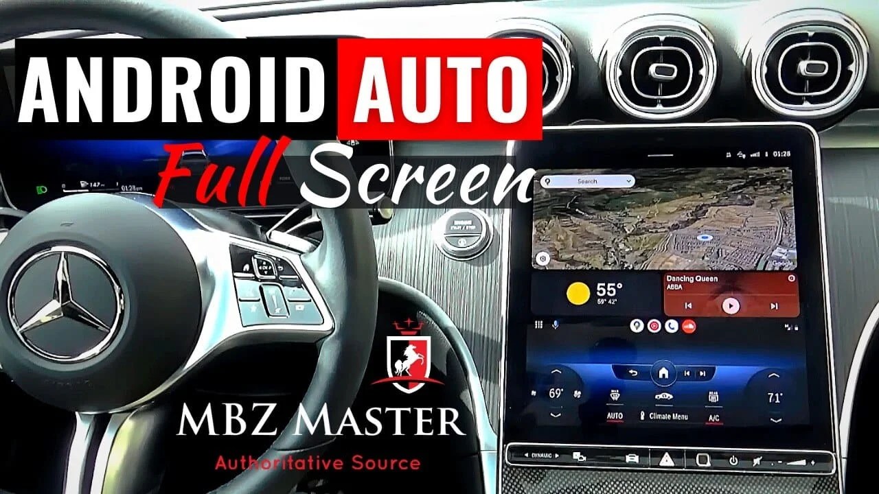 FullSplitScreen ANDROID AUTO Demo 2023 Big UPDATE! MBZ Master