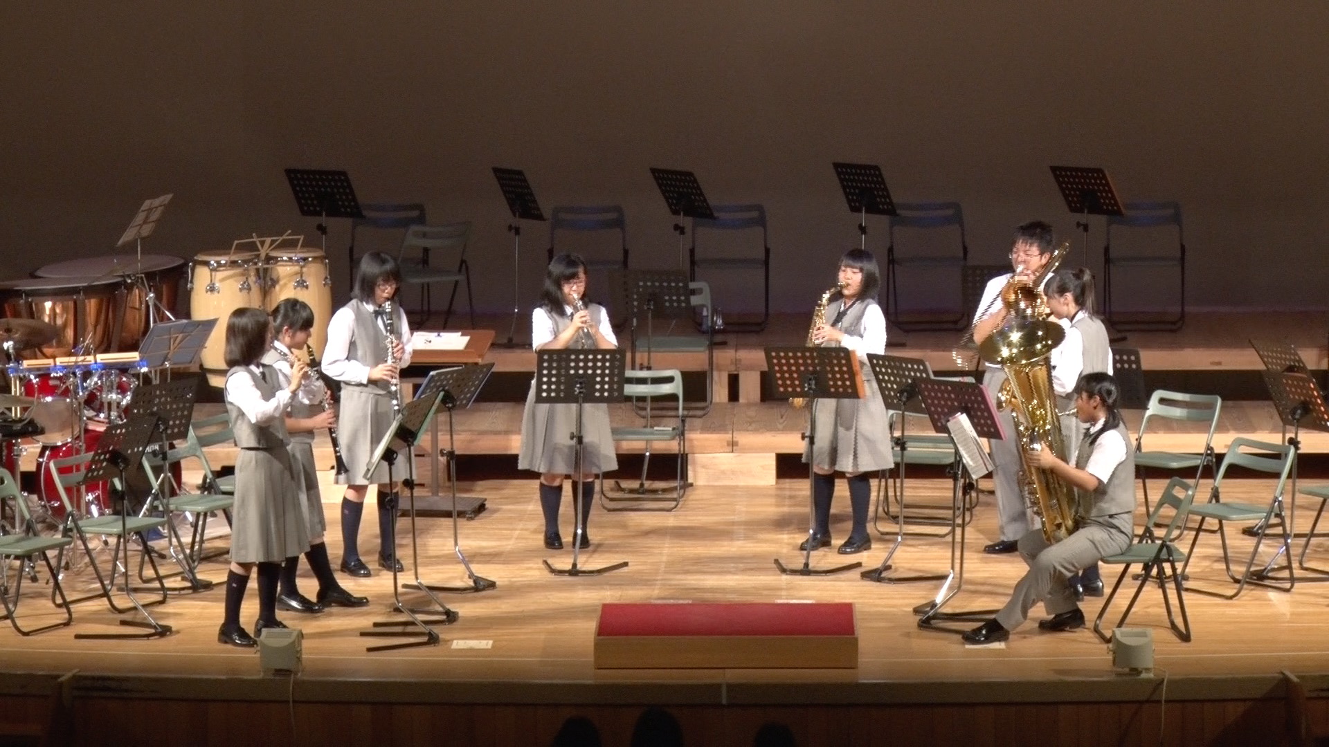 七飯町立大中山中学校吹奏楽部 第21回定期演奏会 記録ビデオ制作 北海道函館市のビデオ撮影 映像制作はメディコム タカハシ