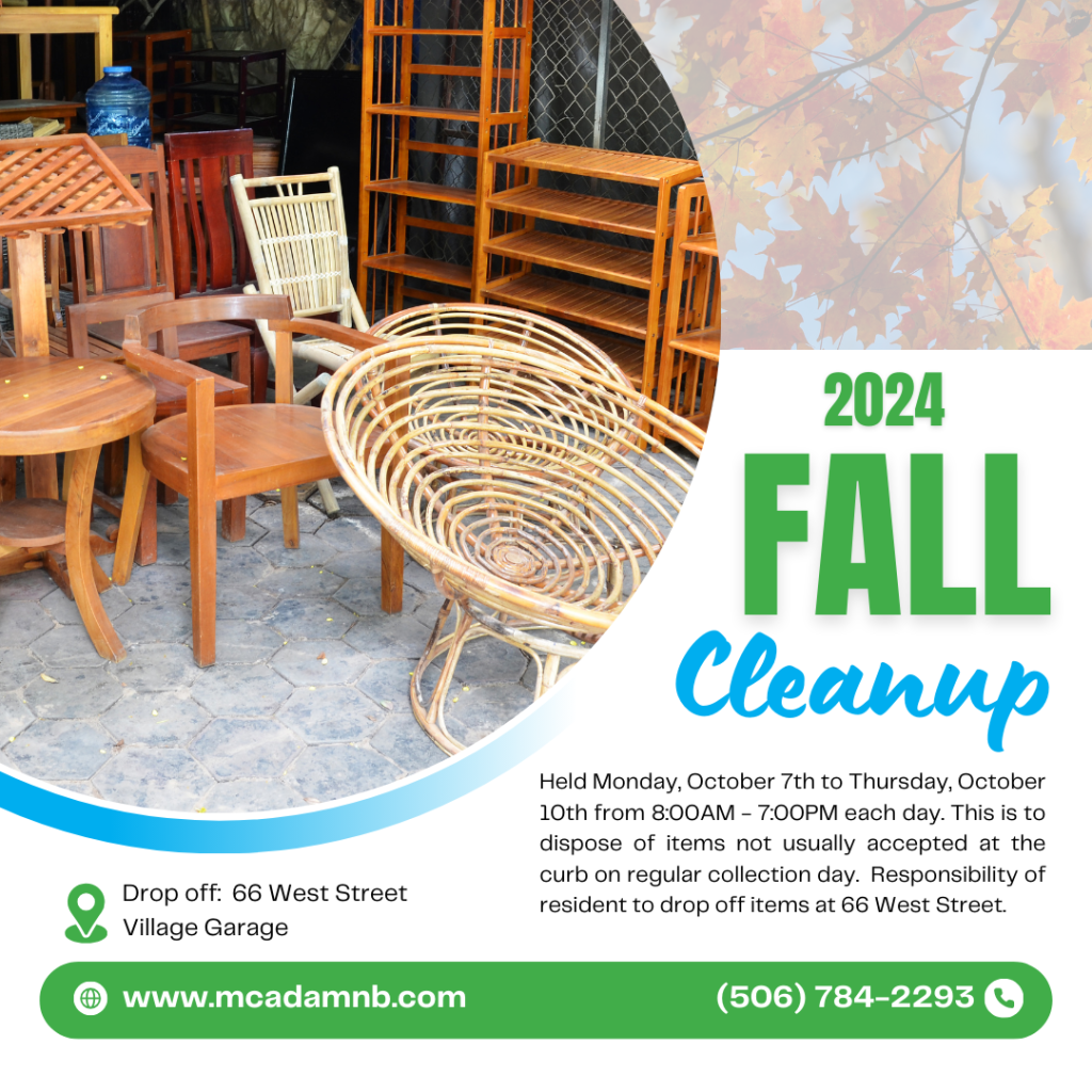 Fall Clean Up Village of McAdam