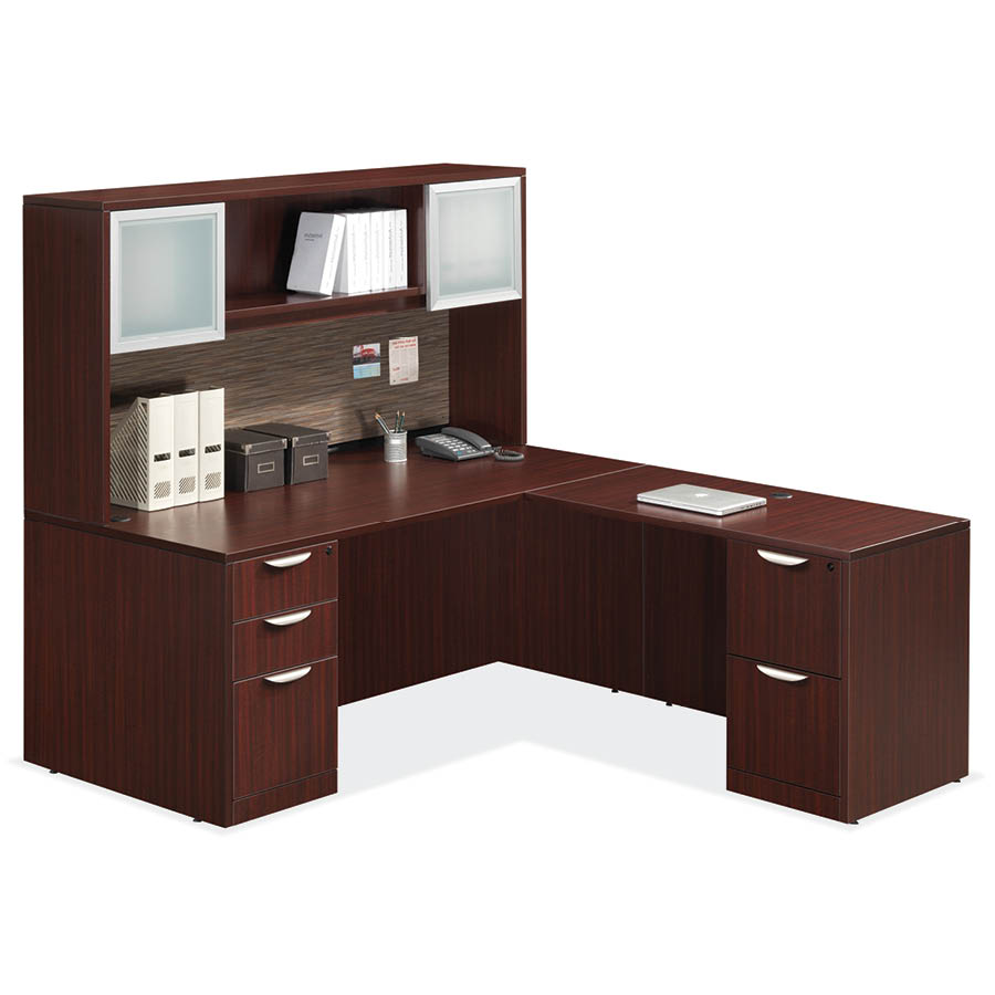 Laminate LShaped Desk with Hutch 8 colors! McAleers Office