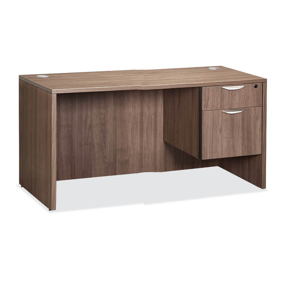 60" Laminate Single Pedestal Desk 8 Colors! McAleers Office