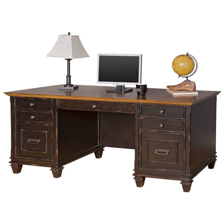Hartford Double Pedestal Desk McAleers Office Furniture Mobile