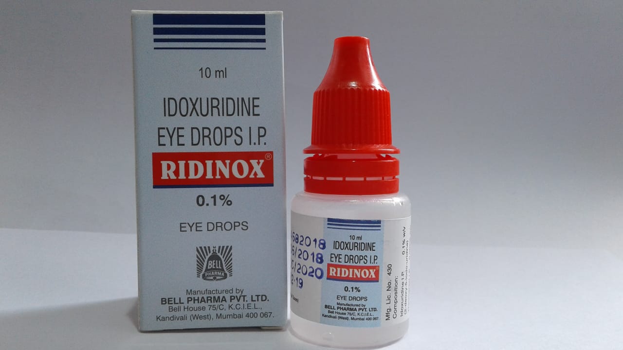 Idoxuridine 0.1 Ridinox Eye Drops Exporter Supplier Distributor