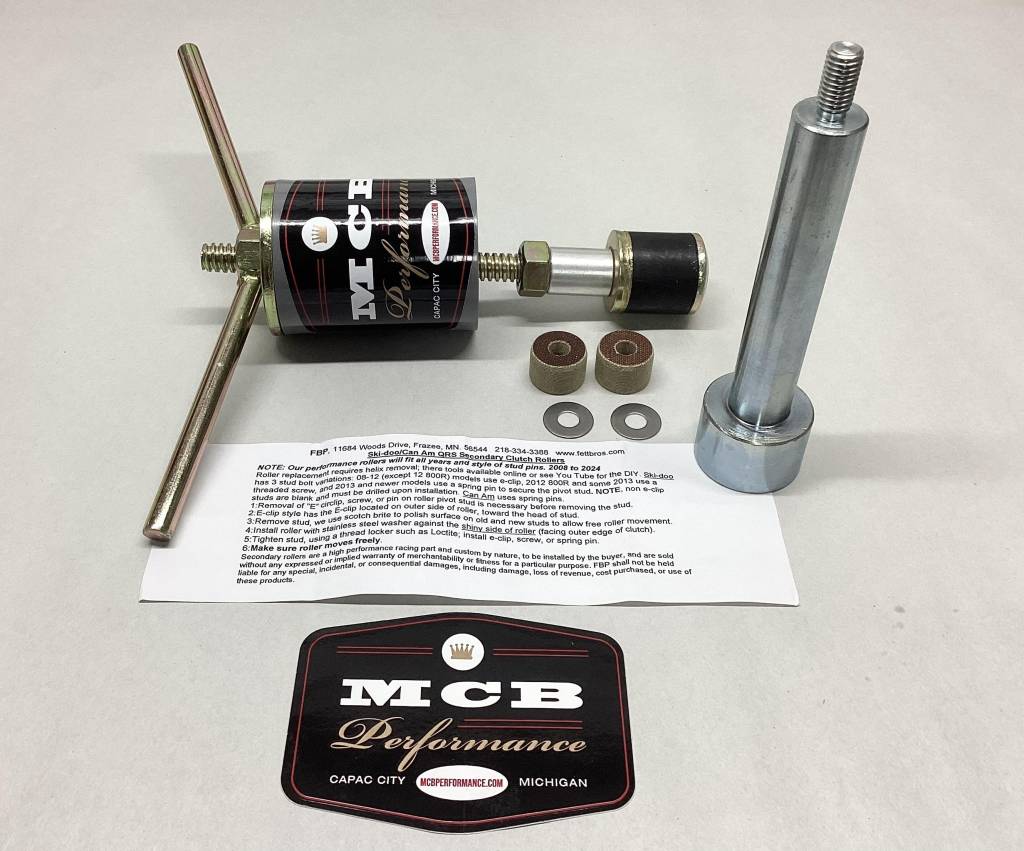 Ski Doo XRS secondary rollers, QRS jackshaft removel tool, QRS XP Helex